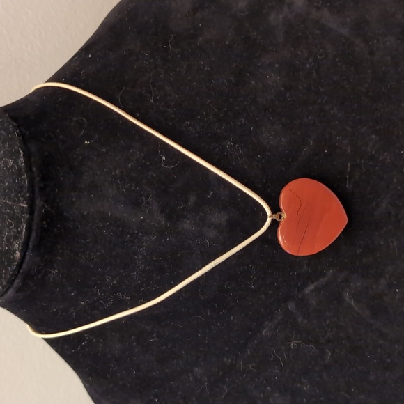 Jewelry - Red Jasper Heart Shaped Necklace